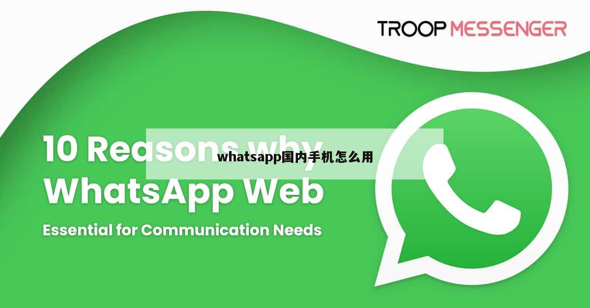 whatsapp国内手机怎么用